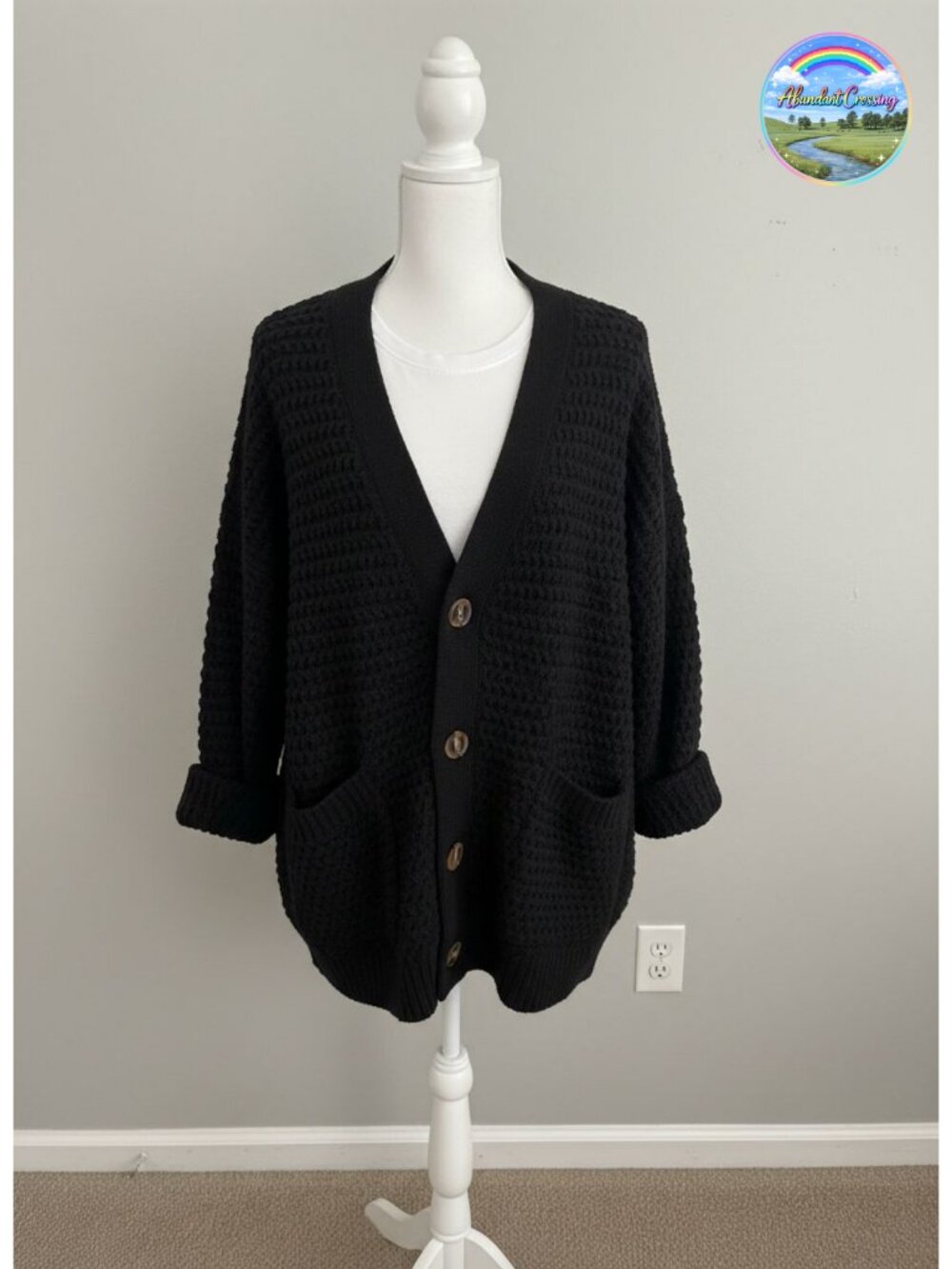 Open Front Long Sleeve Chunky Knit Cardigan Sweater Outerwear Coat